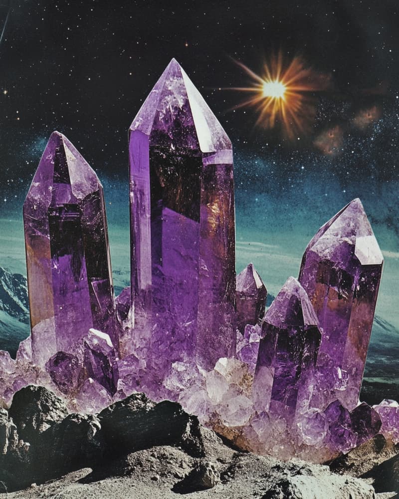 Cosmic Amethyst Landscape by Samantha Hearn — canvas wall art