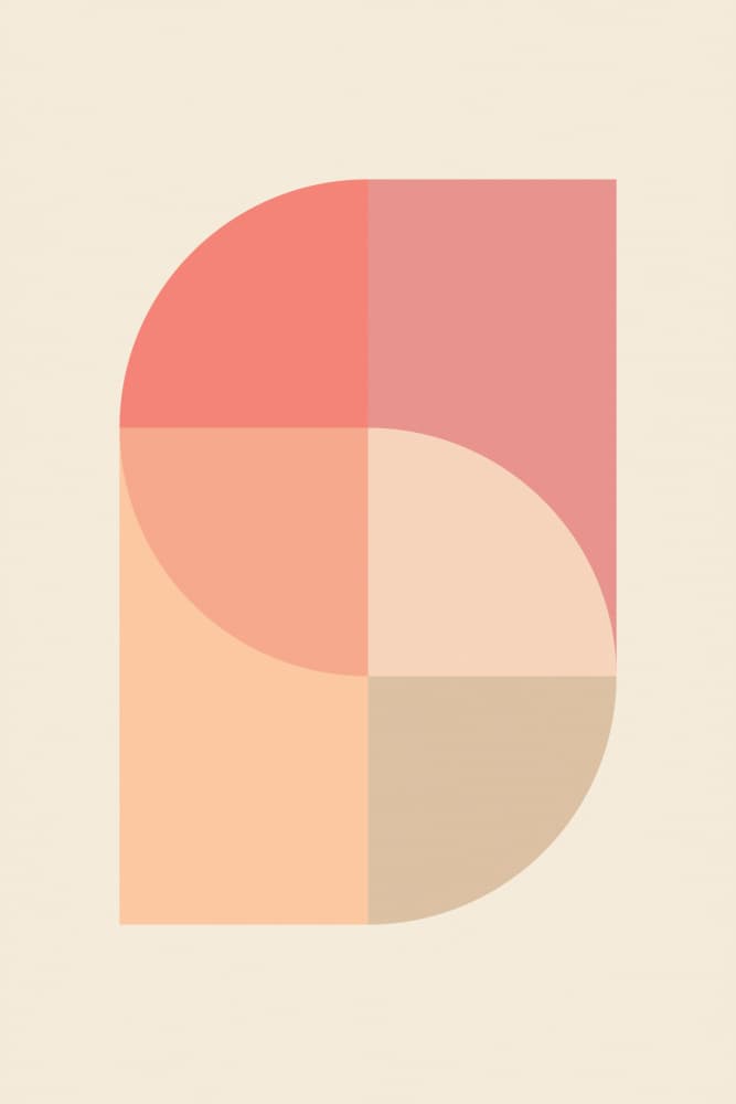 Warm Geometric Forms by Old Artists Studio — canvas wall art