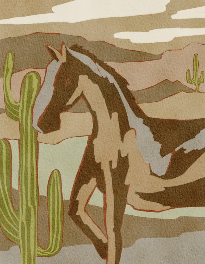 Wild Desert Horse by Nikita Jariwala — canvas wall art