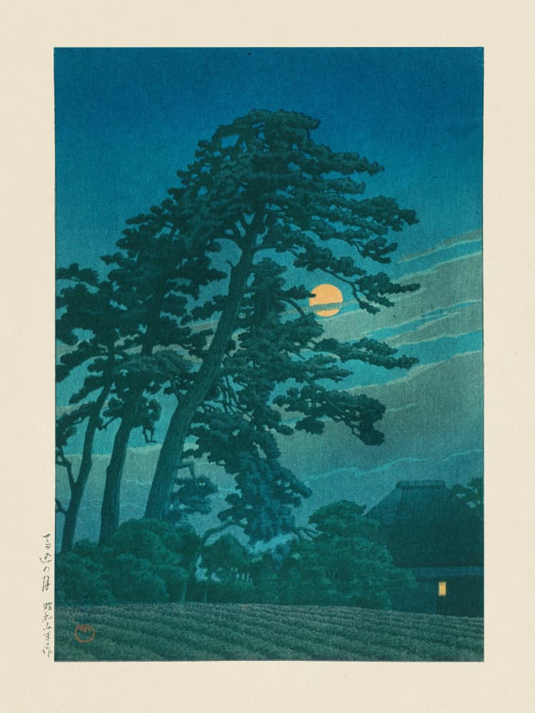 Moon At Magome by Kawase Hasui — canvas wall art