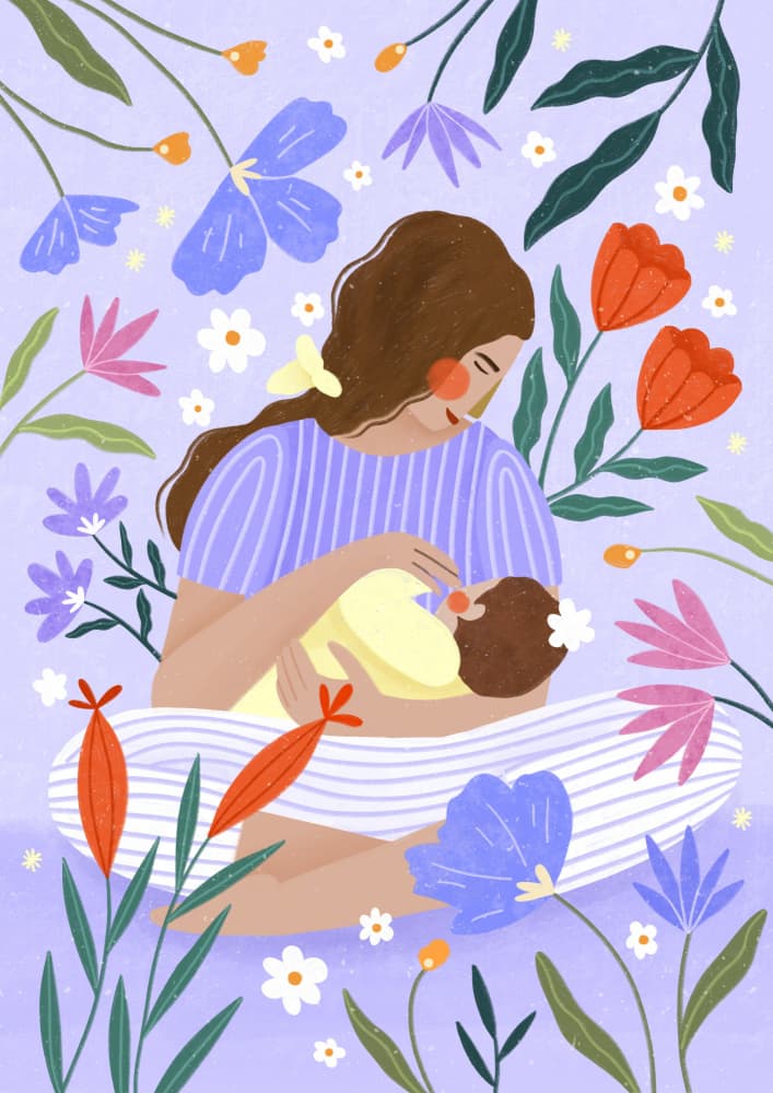Blooming Motherhood by Bea Müller — canvas wall art