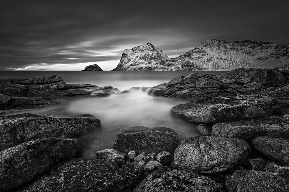 Misty Ocean Peaks by Raymond Hoffmann — canvas wall art
