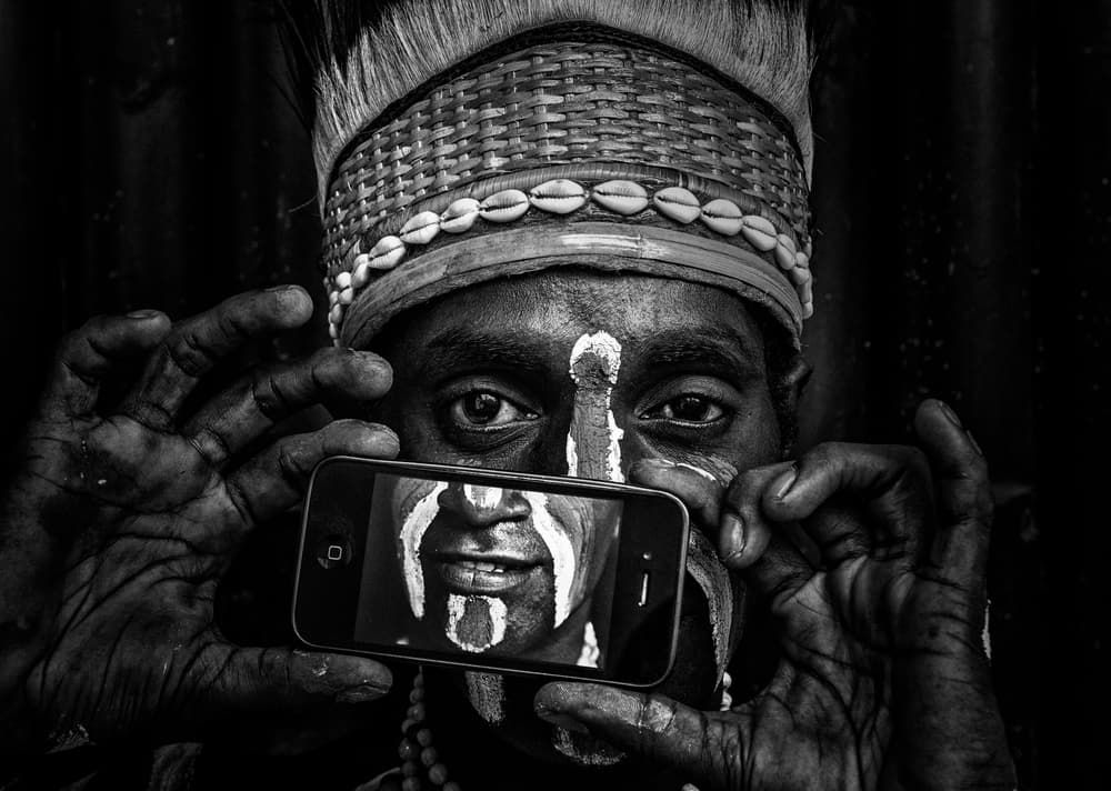 Indigenous Identity Reflection by Girdan Nasution — canvas wall art