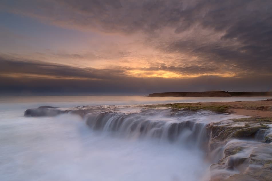 Golden Coastal Serenity by Yan L — canvas wall art