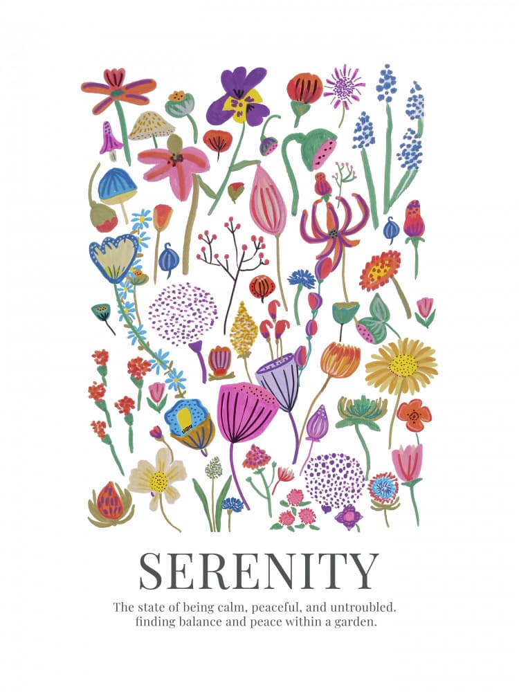 Colorful Flower Serenity by Elizabeth C — canvas wall art