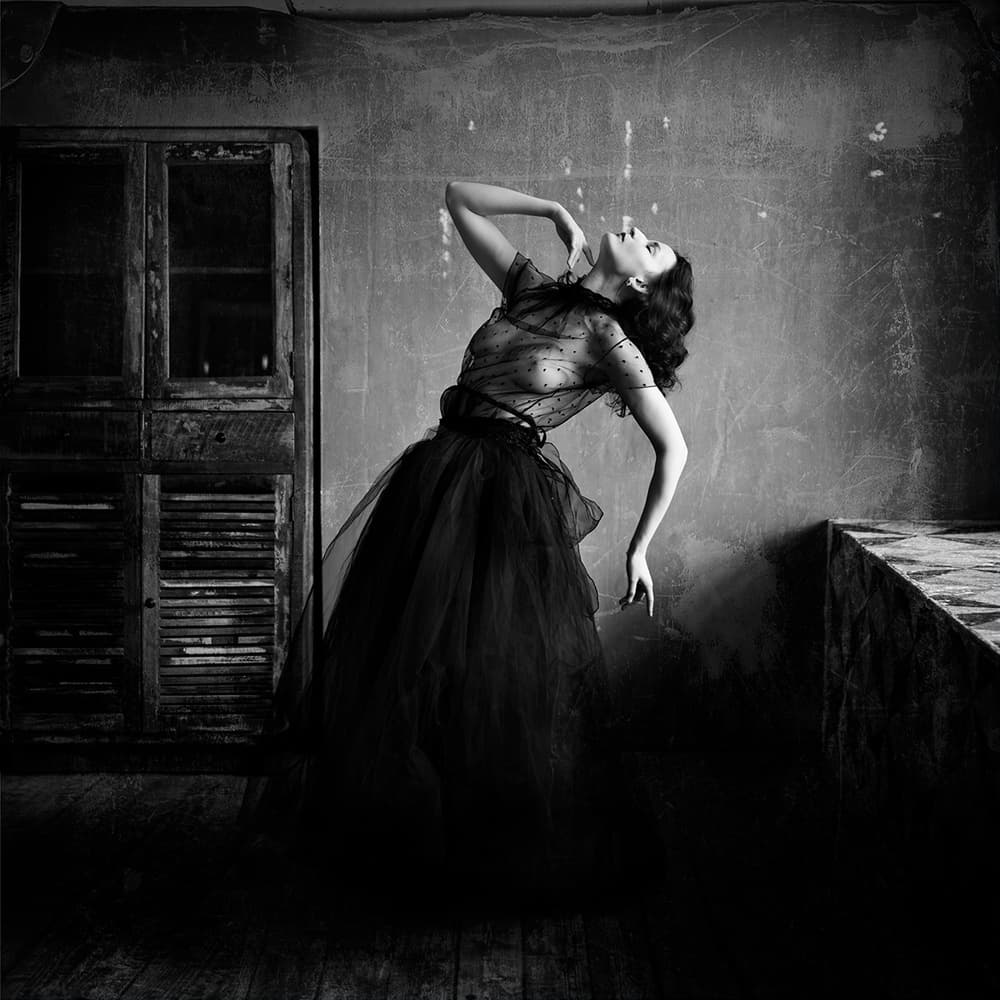 Dramatic Dance Pose by Mike Darzi — canvas wall art
