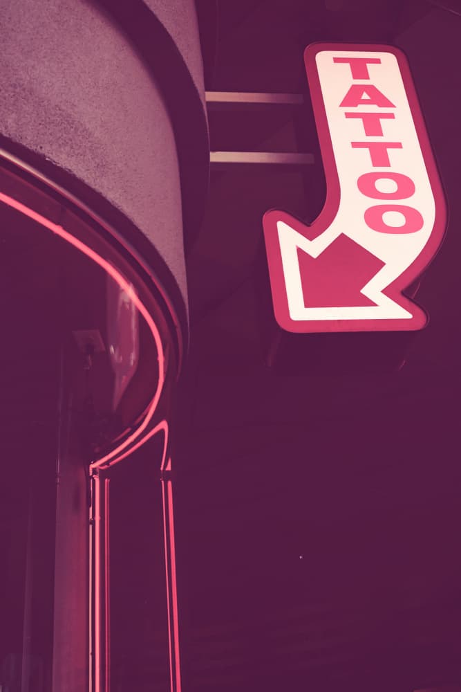 Pink Neon Tattoo Sign by Old Artists Studio III — canvas wall art