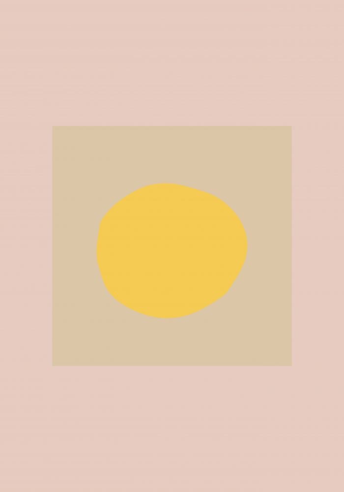 Minimalist Yellow Oval by Old Artists Studio — canvas wall art