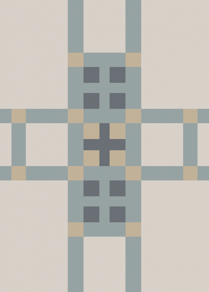 Minimal Geometric Robot by Paperago — canvas wall art