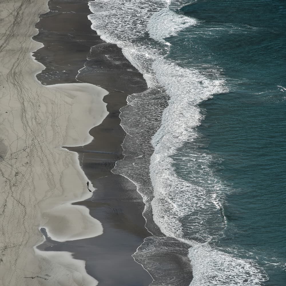 Serene Beach Walk by Lex Molenaar — canvas wall art