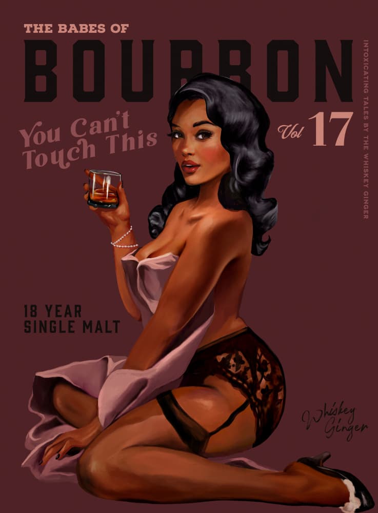 Babes of Bourbon Cant Touch This. Sexy Retro Pin Up Girl Whiskey Art by The Whiskey Ginger — canvas wall art