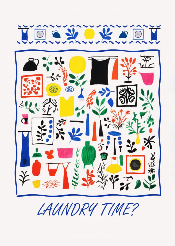 Colorful Laundry Elements by Old Artists Studio IV — canvas wall art