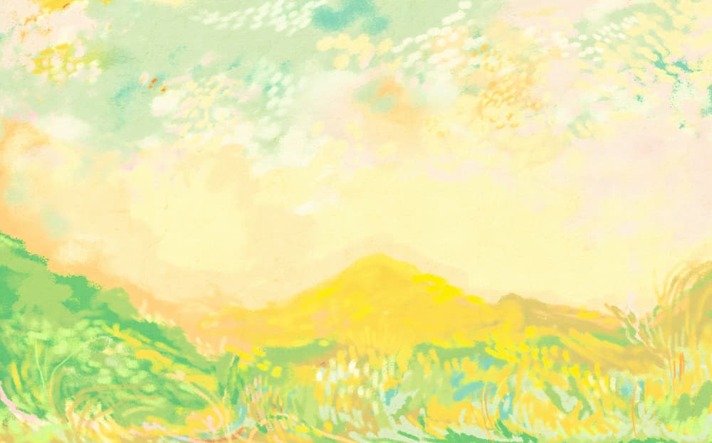 Sunny Pastel Fields by Josie George — canvas wall art