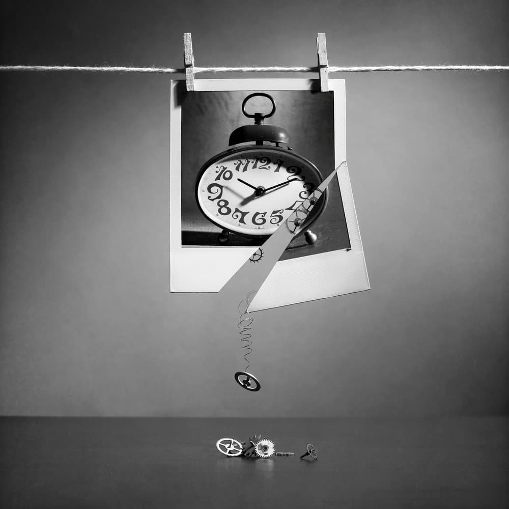Broken Timepiece Photo by Victoria  Glinka — canvas wall art