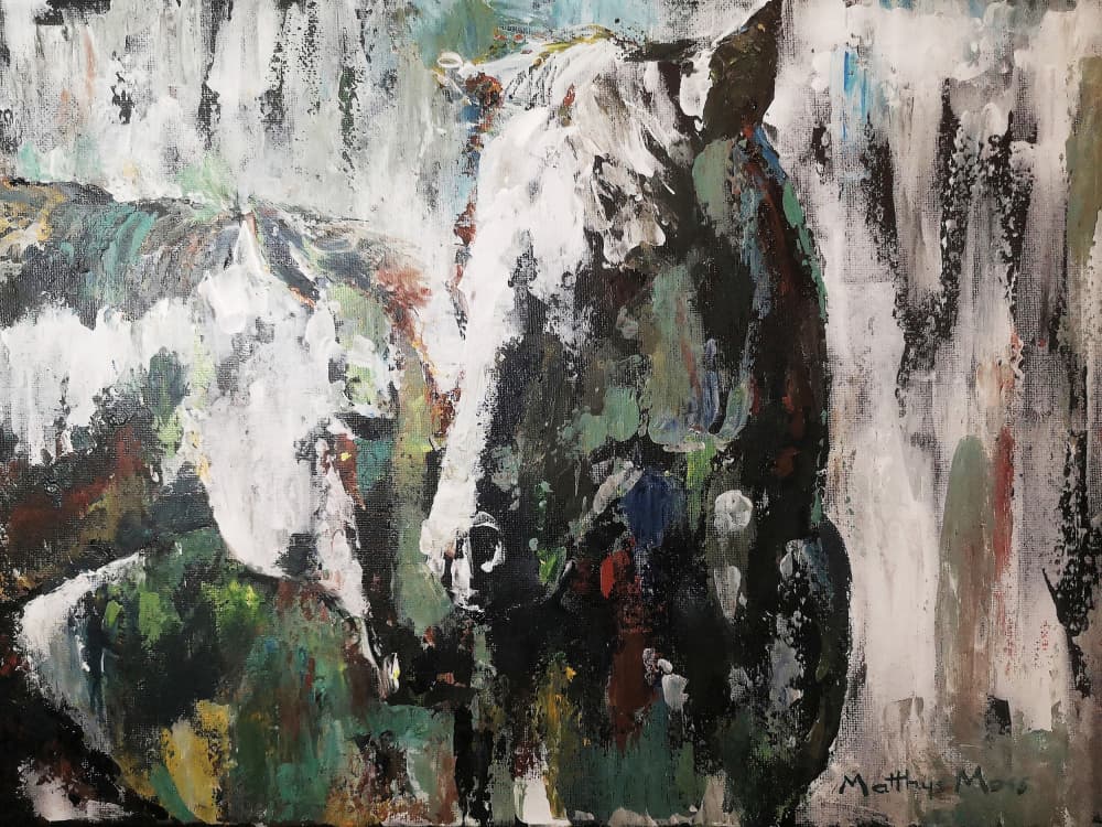 Dynamic Equine Pair by Matthys Moss — canvas wall art