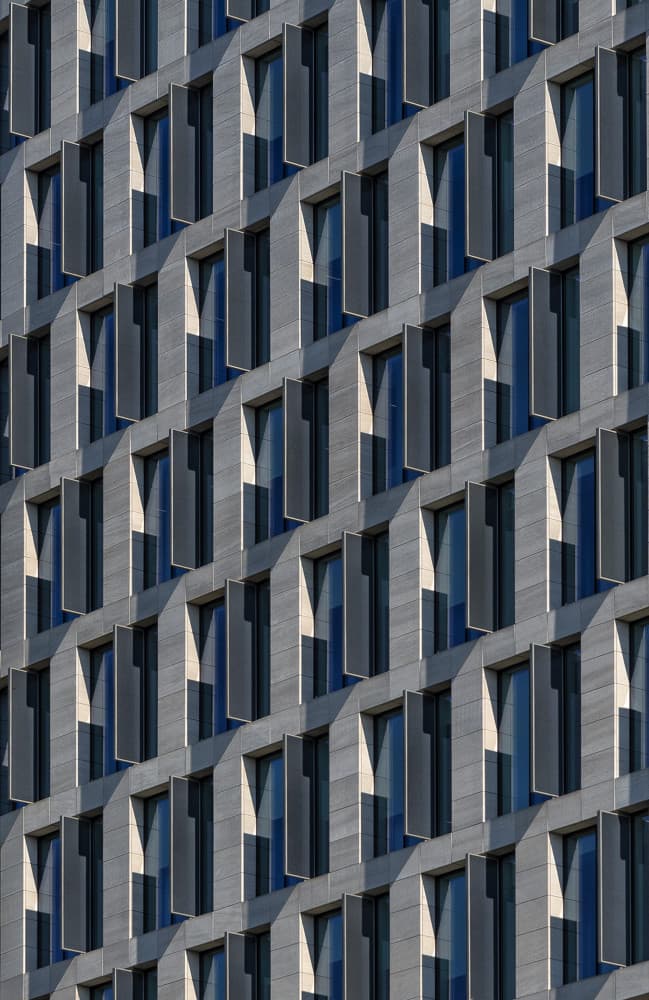 Modern Facade Geometry by Jef Van den Houte — canvas wall art