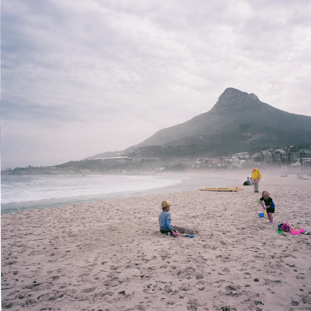 Kids Play Mountain Beach by Thabiet Kamaldien — canvas wall art