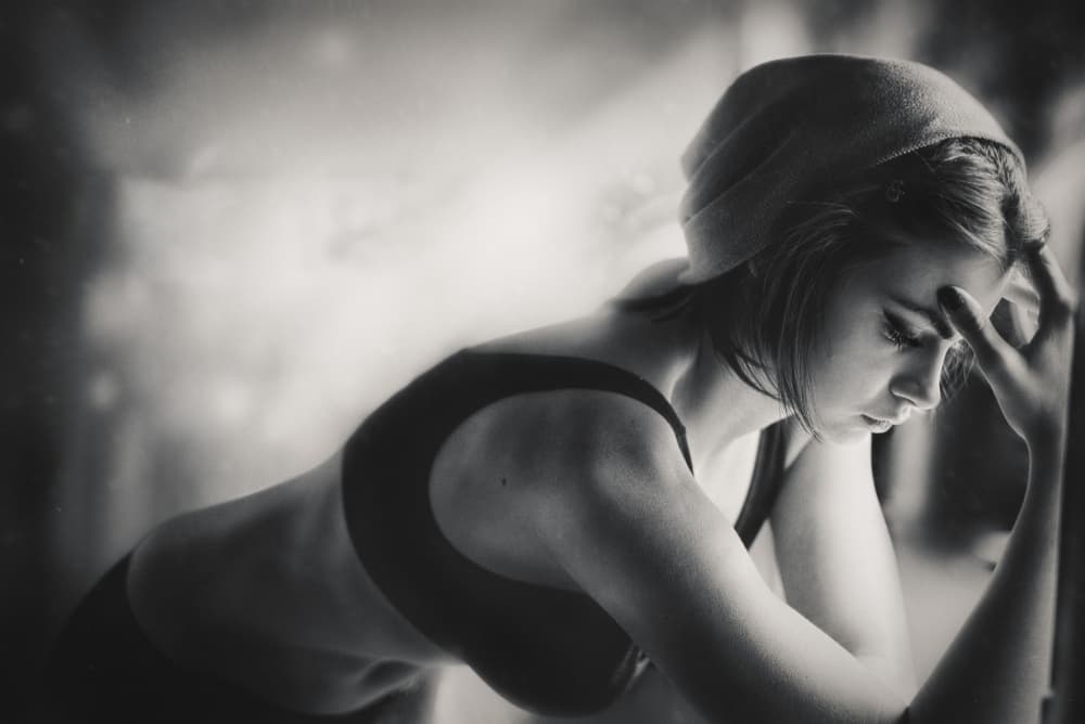 Pensive Young Woman by Velizar Ivanov — canvas wall art