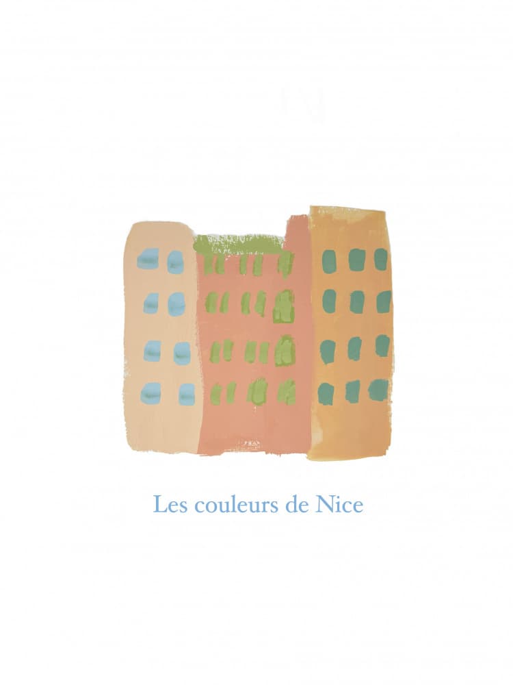 Nice Pastel Buildings by Carola Cedell — canvas wall art