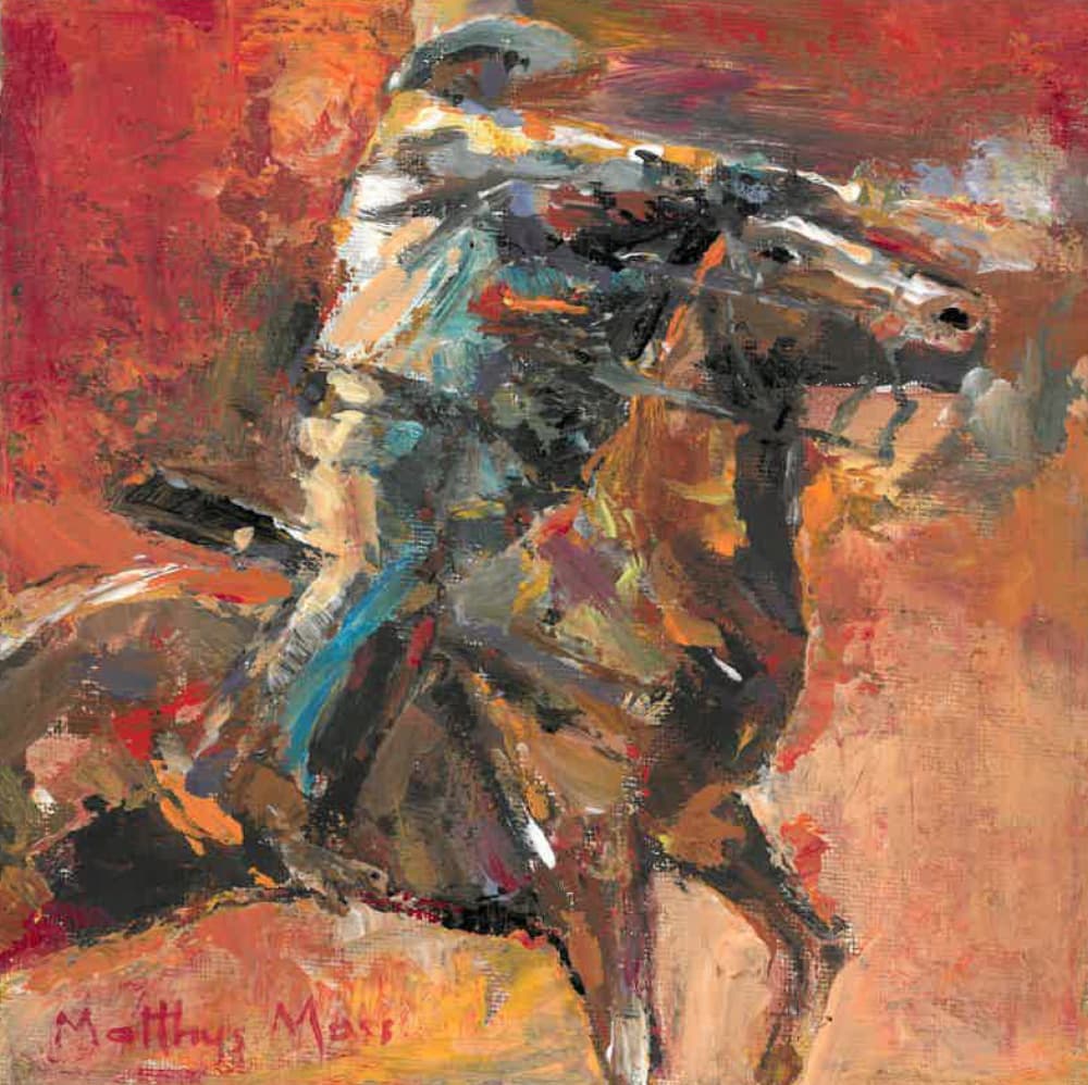 Dynamic Horse Racing by Matthys Moss — canvas wall art