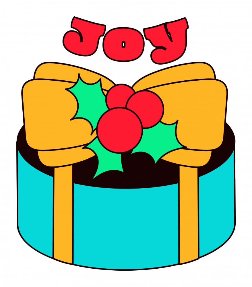 Christmas Joy Gift by Marika Barsrsind — canvas wall art