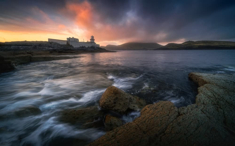 Sunrise Coastal Lighthouse by Tomasz Rojek — canvas wall art