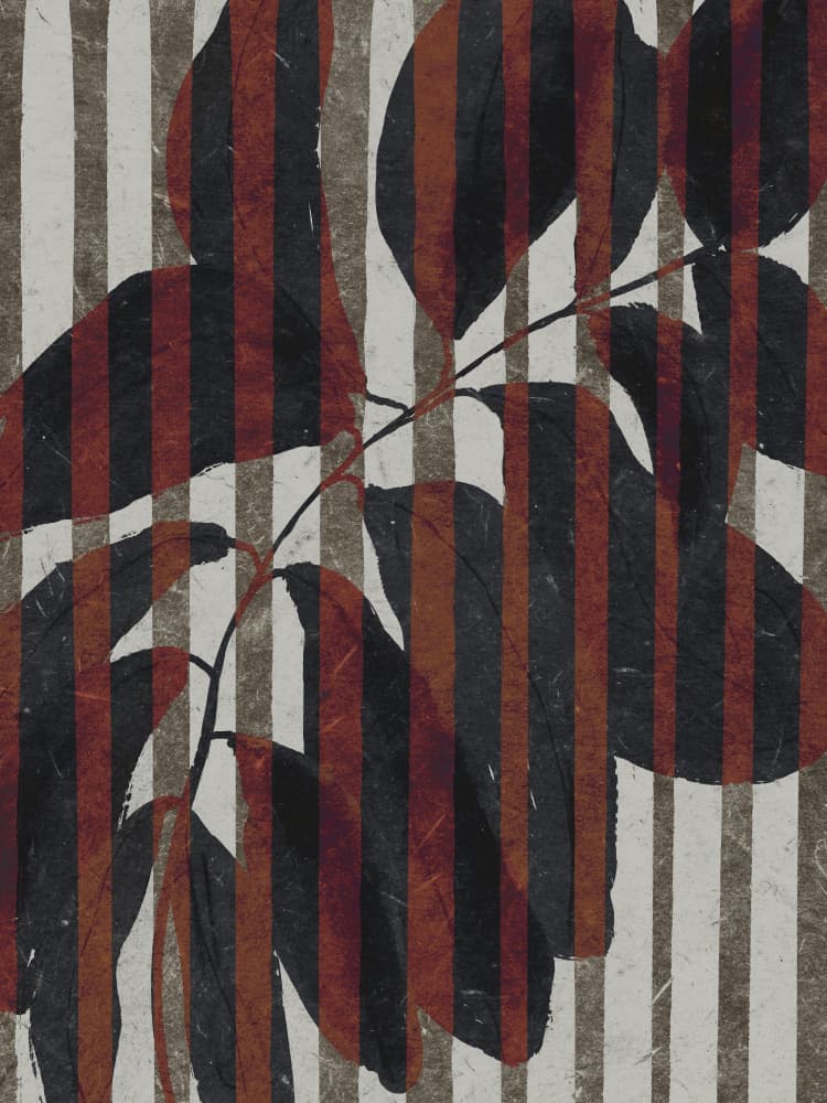 Striped Botanical by Treechild — canvas wall art