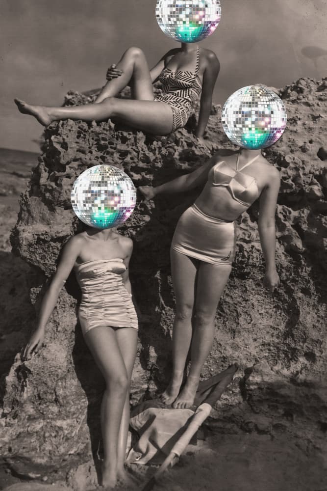 Disco Beach Glamour by The Art Concept — canvas wall art