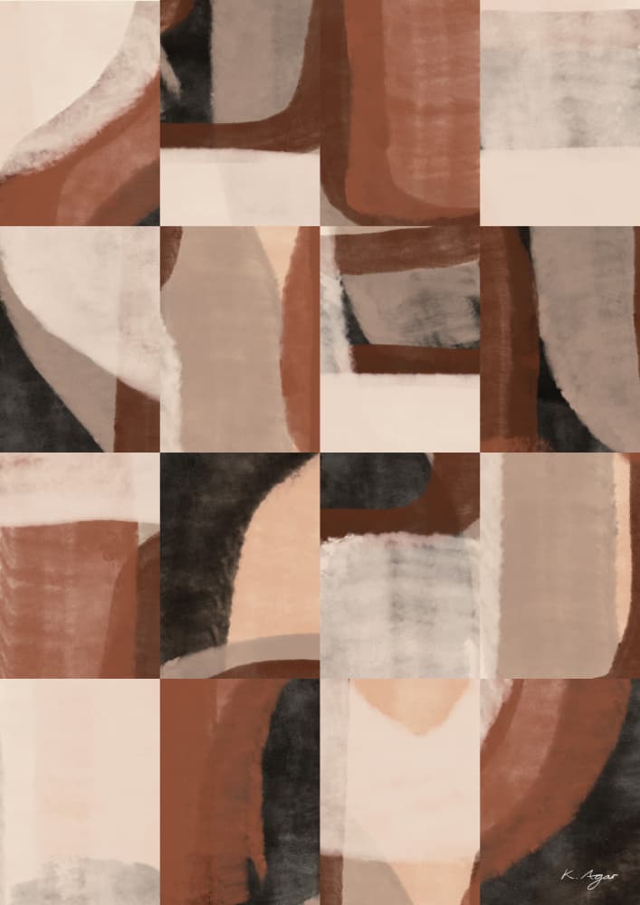 Earthy Abstract Shapes by Kit Agar — canvas wall art