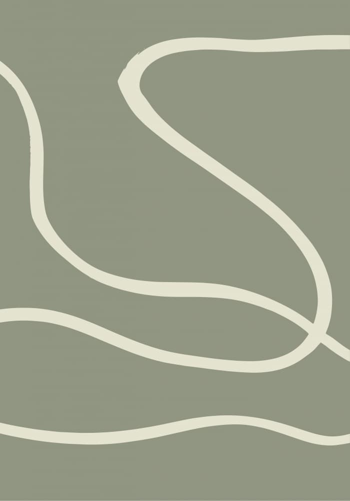 Fluid Sage Lines by Old Artists Studio — canvas wall art