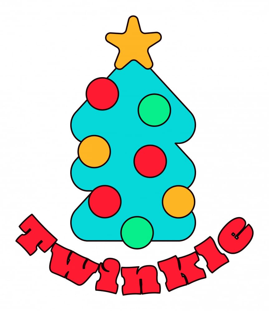 Festive Twinkle Christmas Tree by Marika Barsrsind — canvas wall art