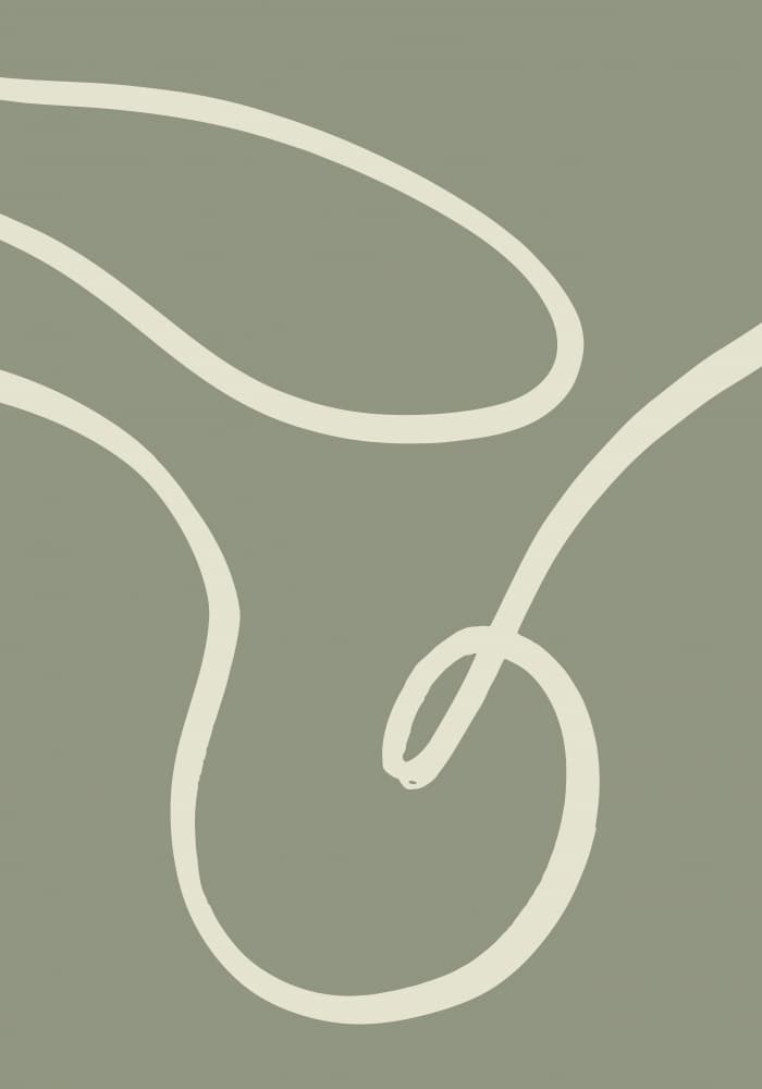 Flowing Sage Lines by Old Artists Studio — canvas wall art