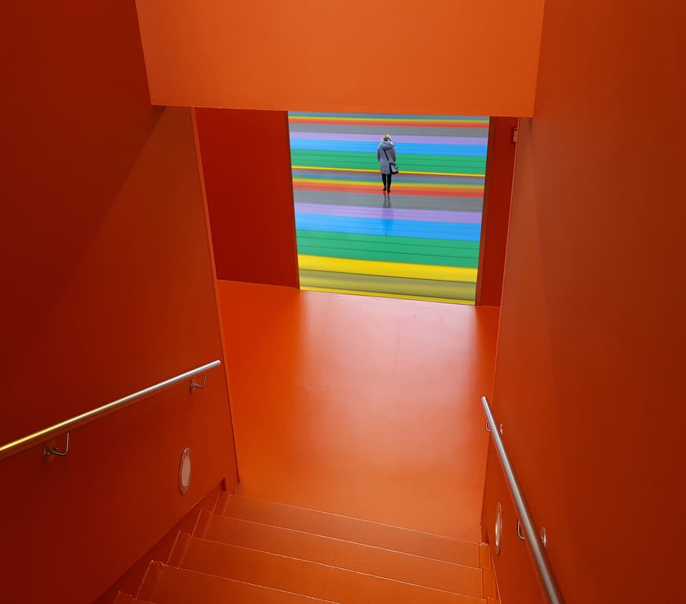 Vibrant Hallway Colors by Huib Limberg — canvas wall art