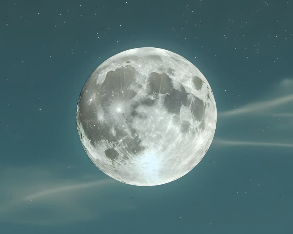 Luminous Full Moon by Kintsugi99 — canvas wall art