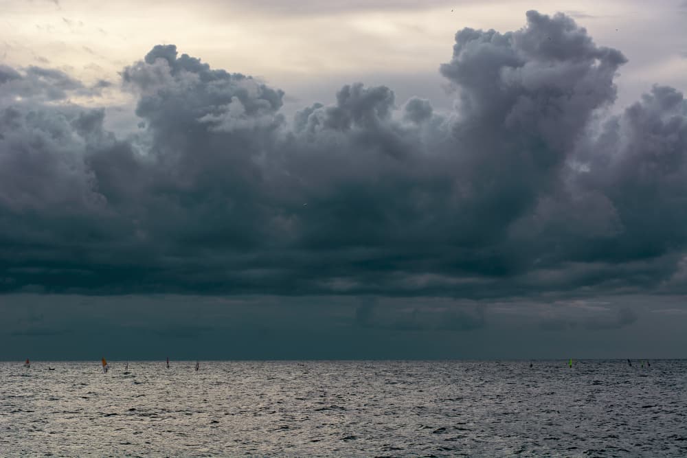 Stormy Ocean Windsurfing by Tal Paz-Fridman — canvas wall art