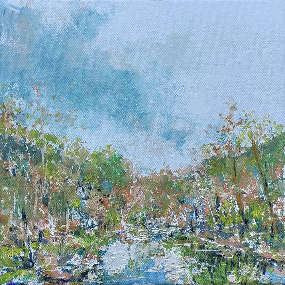 Peaceful River Reflections by Wayne Sleeth — canvas wall art