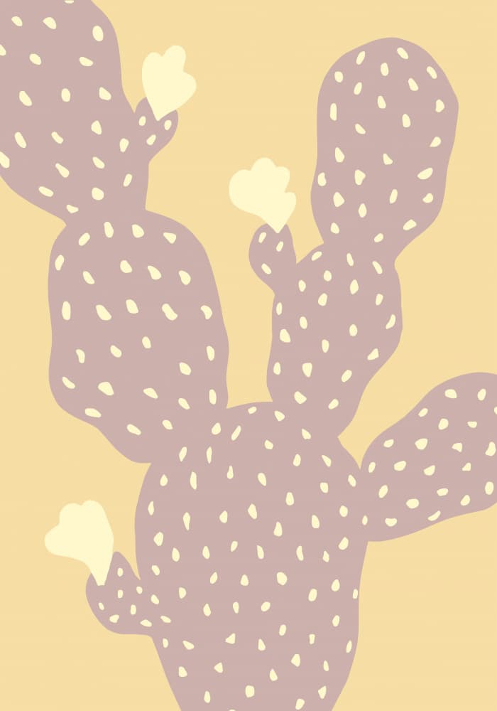 Purple Cactus Bloom by Old Artists Studio — canvas wall art