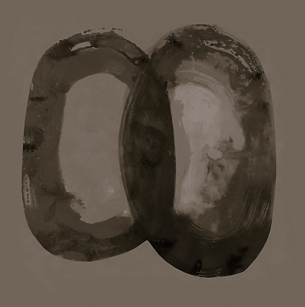 Dark Organic Shapes by Doris Schmitz — canvas wall art