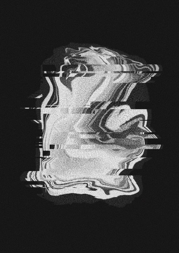 Vaporwave Glitch Bust by Amy Louise Baker — canvas wall art