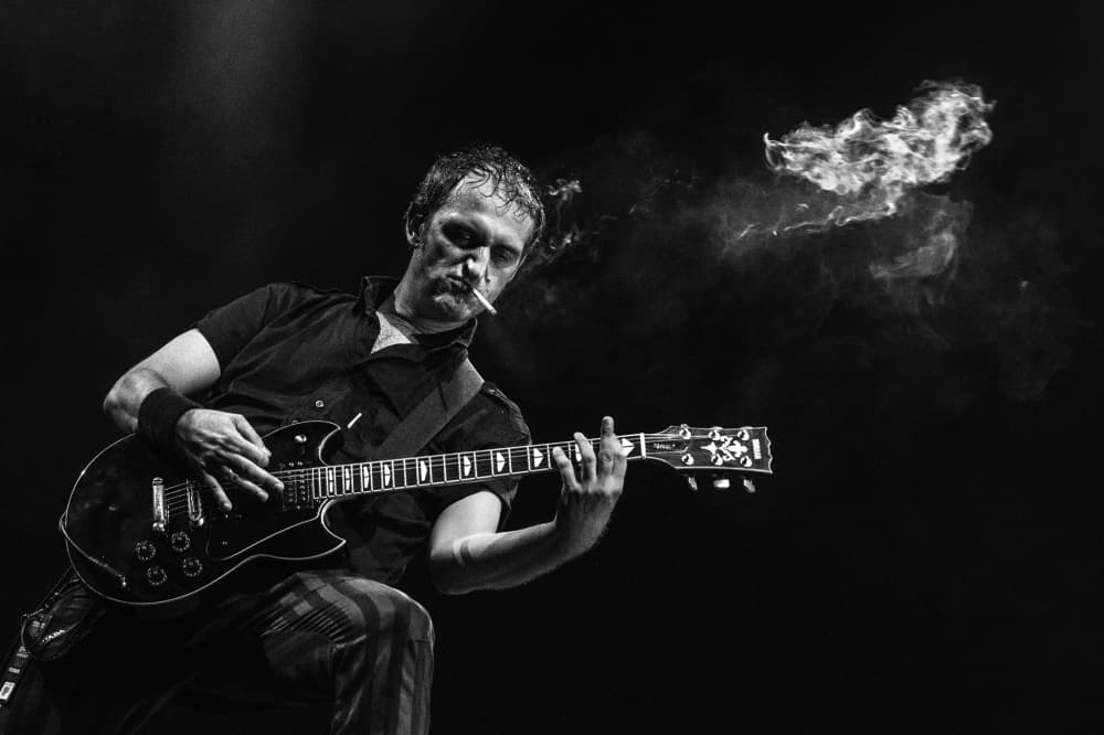 Smoking Guitarist Live by Nemanja Jovanovic — canvas wall art