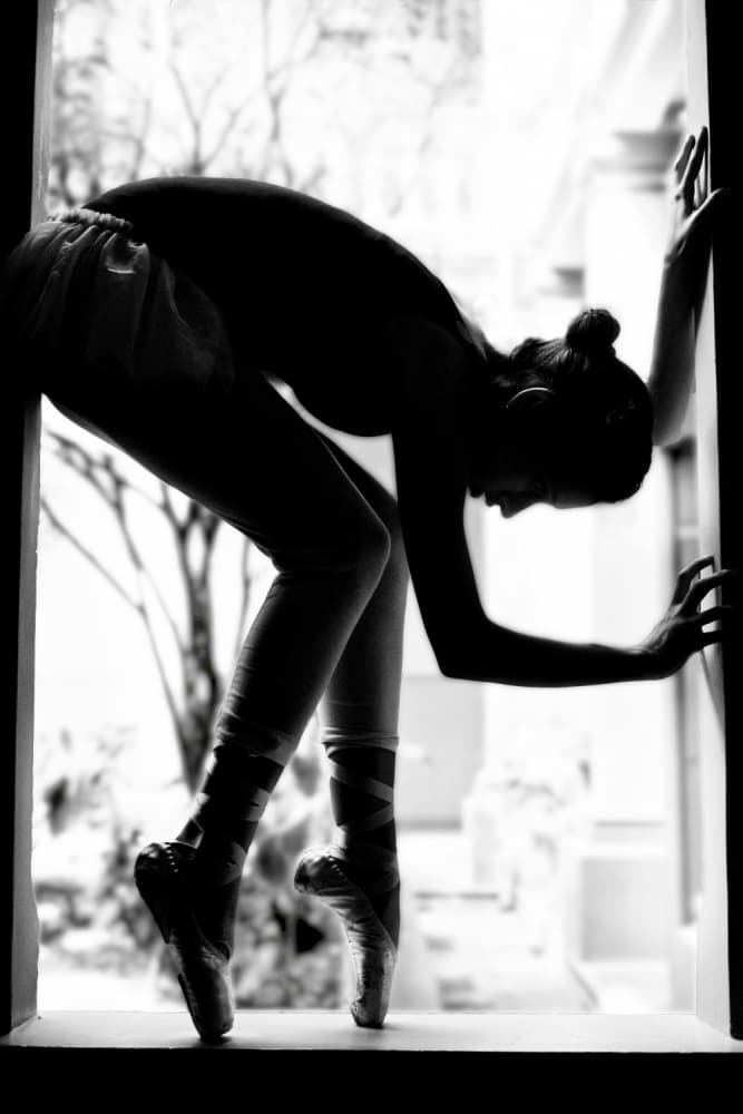 Ballet Dancer Silhouette by Melissa Osorio — canvas wall art
