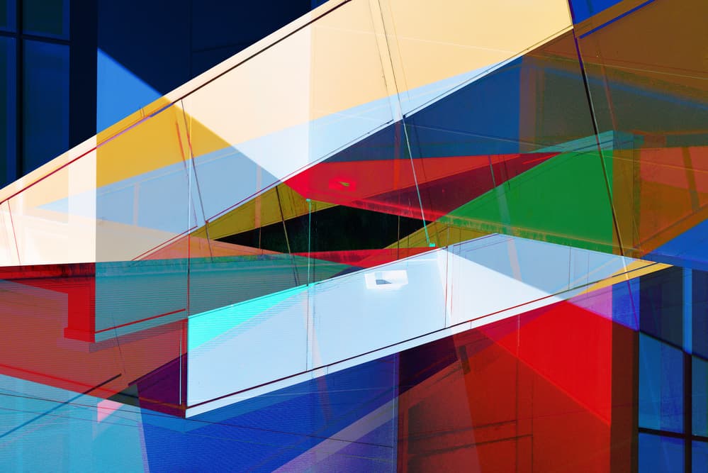 Colorful Geometric Reflections by Alexander Buss — canvas wall art