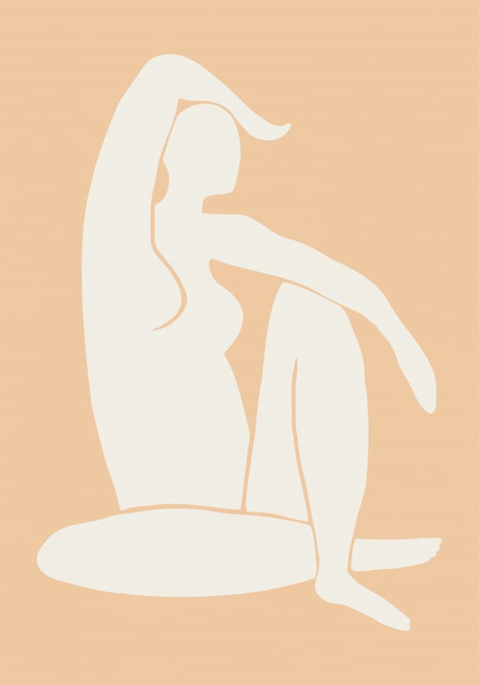 Seated Female Form by Old Artists Studio II — canvas wall art
