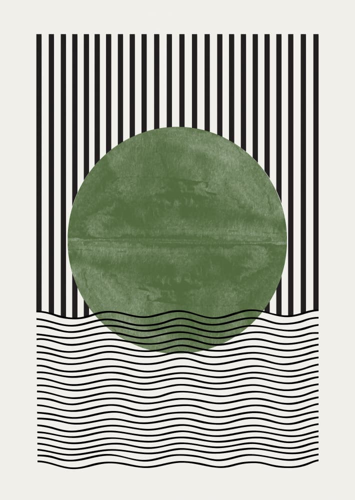 Stripes and Waves by THE MIUUS STUDIO — canvas wall art