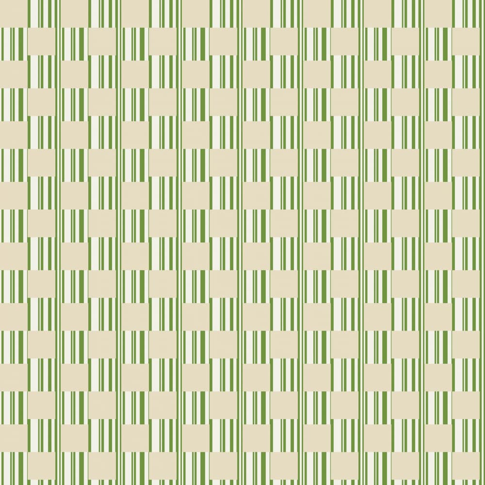 Green Striped Weave by Little Dean — canvas wall art