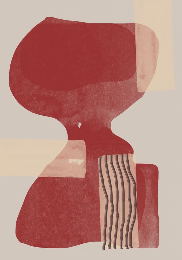 Crimson Harmony by THE MIUUS STUDIO — canvas wall art