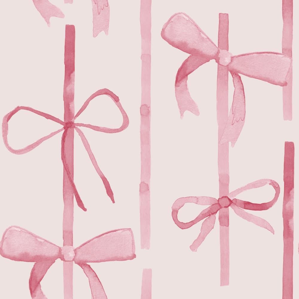 Delicate Pink Bows by Irene Demetri — canvas wall art