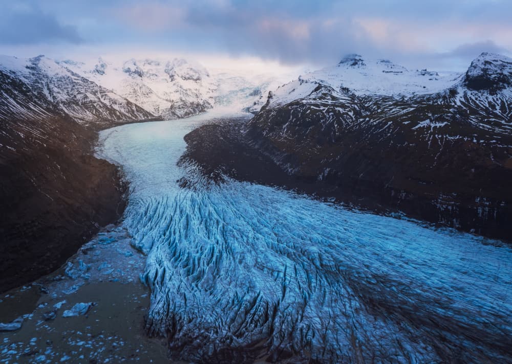 Majestic Glacier Valley by David Martin Castan — canvas wall art