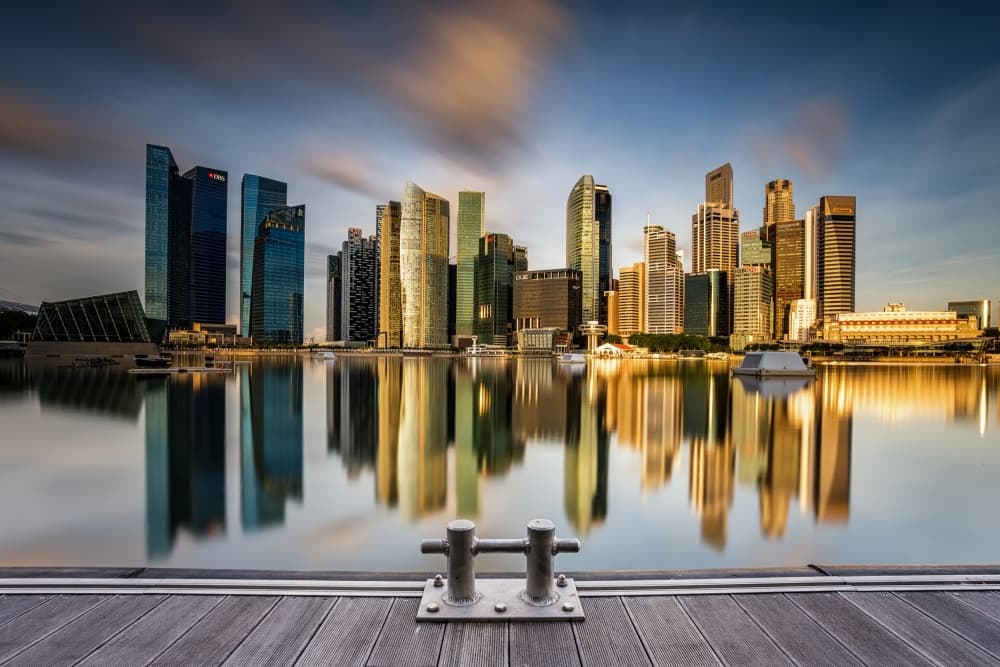 Golden Hour Cityscape by Zexsen Xie — canvas wall art