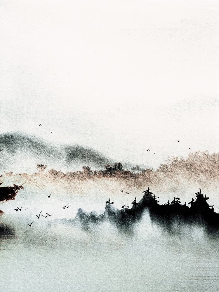 Mystic Mountain Haze by Treechild — canvas wall art